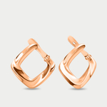 Серьги женские из розового золота 585 пробы без вставок (арт. 21129)