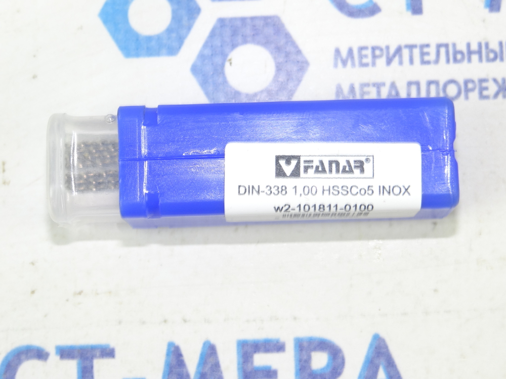 Сверло по металлу ц/х 1 мм DIN338 HSSCo5 INOX Fanar арт. w2-101811-0100 (10шт)