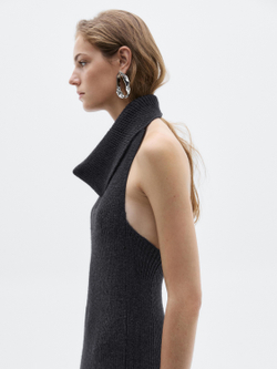 Massimo Dutti Платье миди - Limited Edition, черный