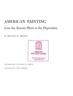 Американская живопись от Арсенальной выставки до депрессии