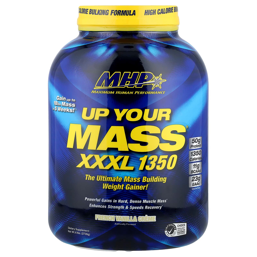 MHP, Up Your Mass®, XXXL 1350, французский ванильный крем, 2728 г (6 фунтов)