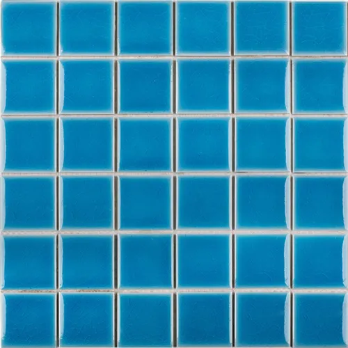 Керамическая мозаика 48x48 Crackle Light Blue полированная