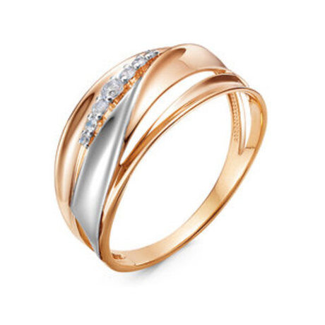 Кольцо из золота с фианитами