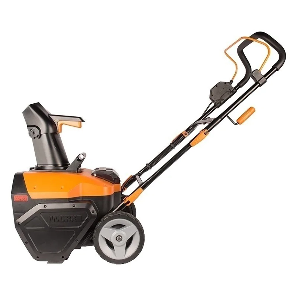 WORX WG471E 40В аккумуляторный снегоуборщик (2 x 4 Ач, ЗУ) ковш 50 см, выброс 6 м
