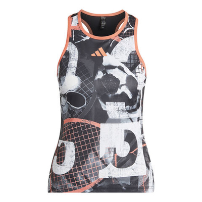 Женская теннисная майка adidas Club Graphic Tank Top Women - White, Multicoloured