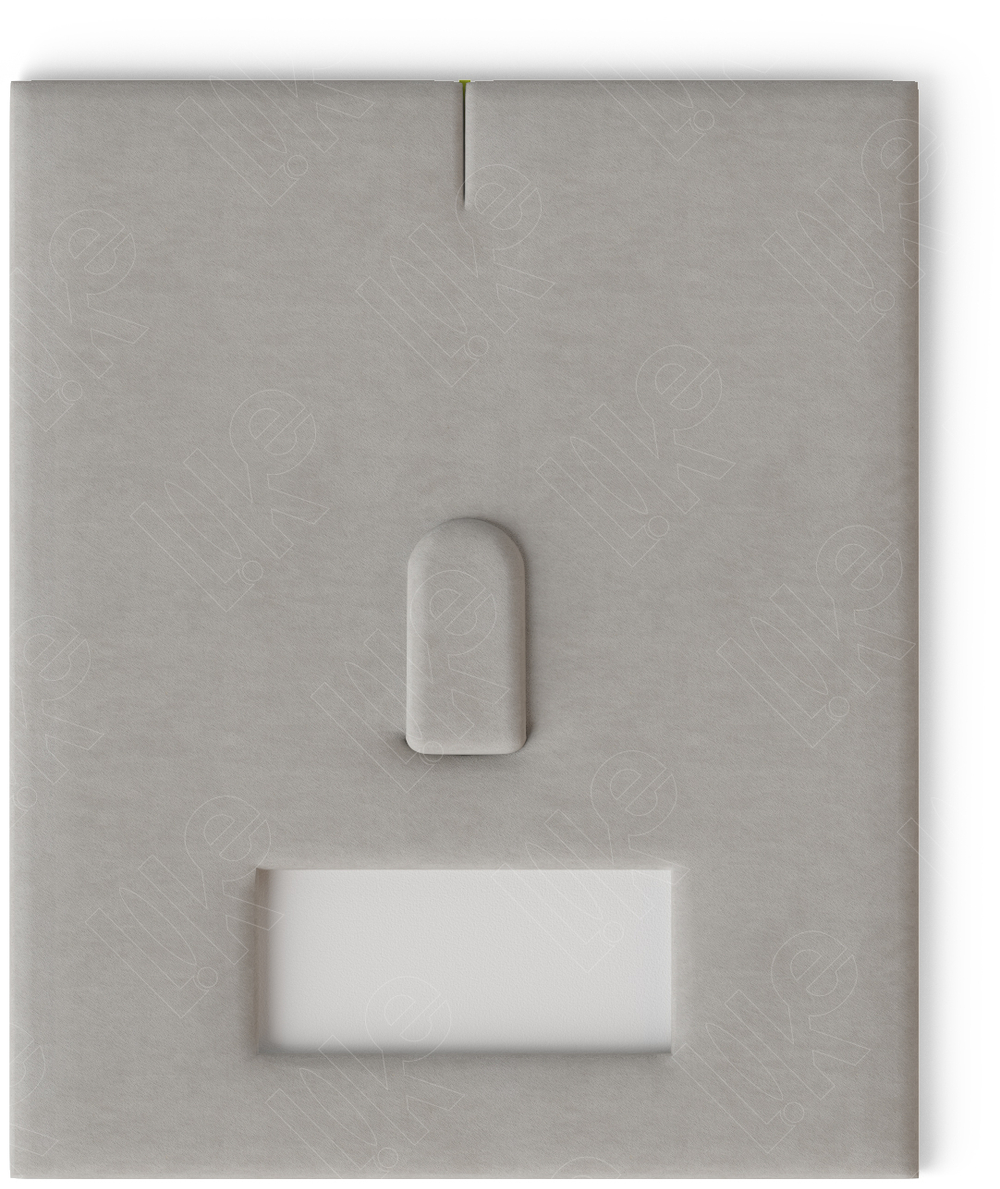 Вкладыш 14/наклонный/для кольца/язычок/окошко для бирки/прорезь для нитки