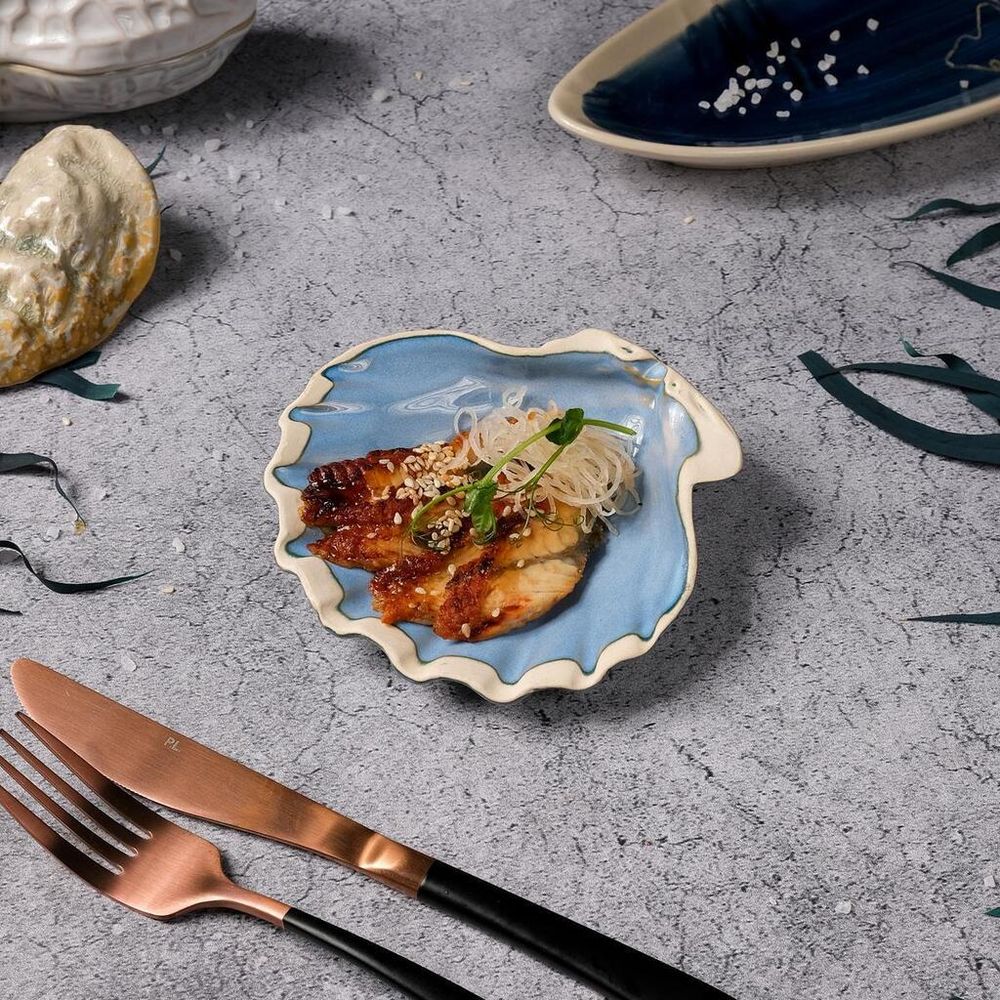 Блюдо для подачи 13*12,5 см h3 см Shell Northern Blue Frutti di Mare P.L. [1]