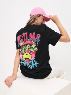 Футболка с принтом на спине мужская женская подростковая