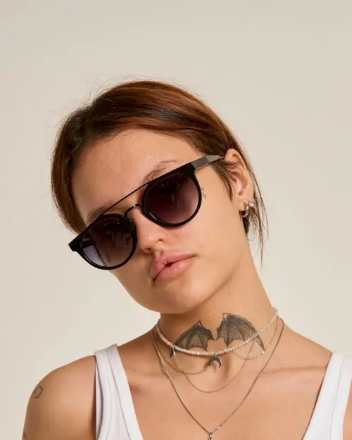 Очки солнцезащитные Spunky Gypsy 7 Black. gradient grey lens