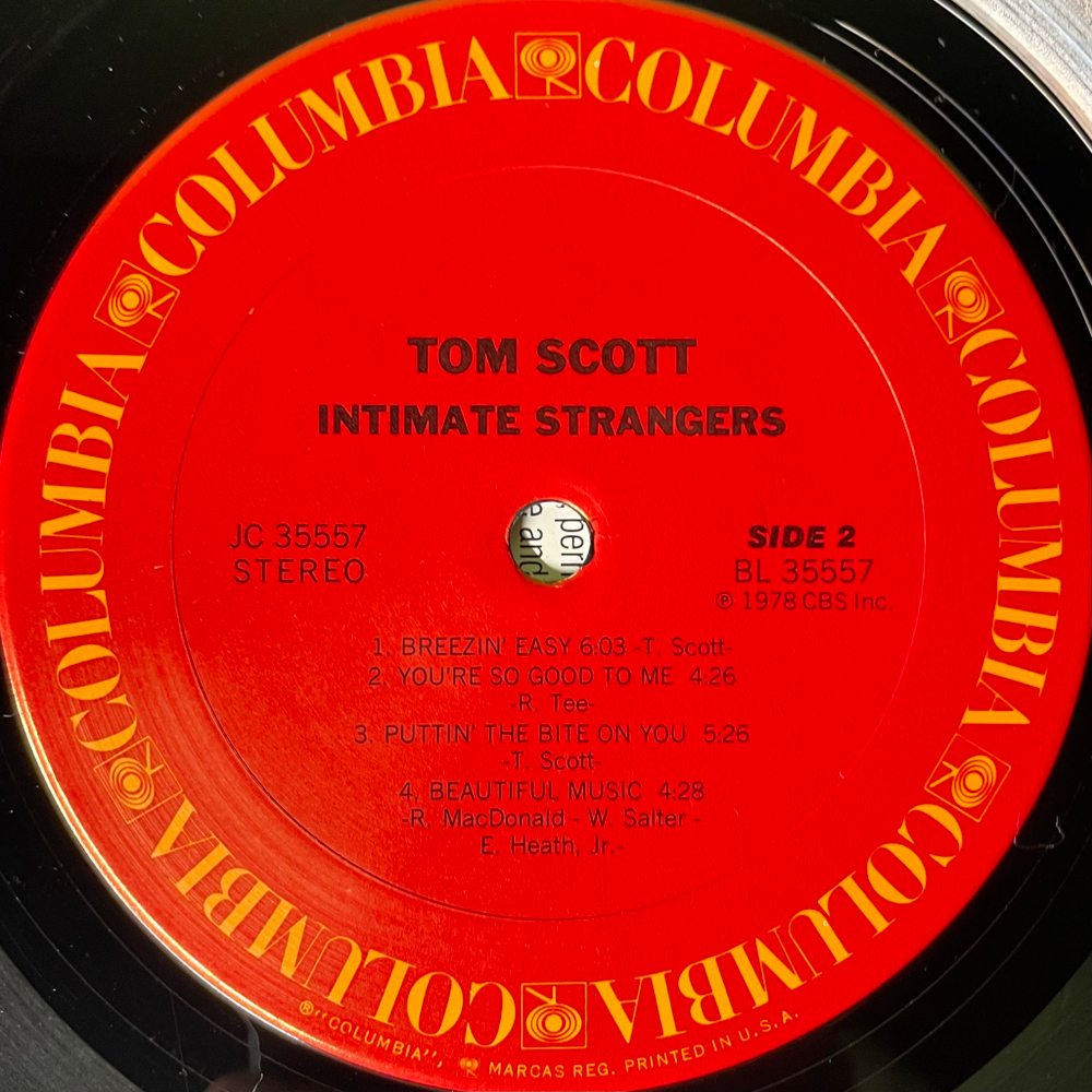 Tom Scott ‎– Intimate Strangers (США 1978г.)