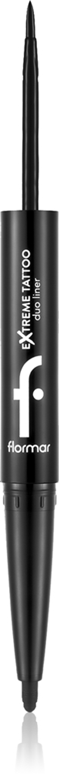flormar Extreme Tattoo Duo Liner - Подводка для глаз 2 в 1 оттенок 001 Black, 2 g