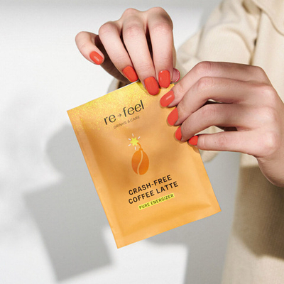 Кофе-латте с адаптогенами и кокосовым молоком в саше "re-feel", 1 саше 18 г