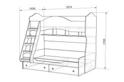 Детская «Алиса» №3 (белый/крем), ЛДСП/МДФ, Мебельсон