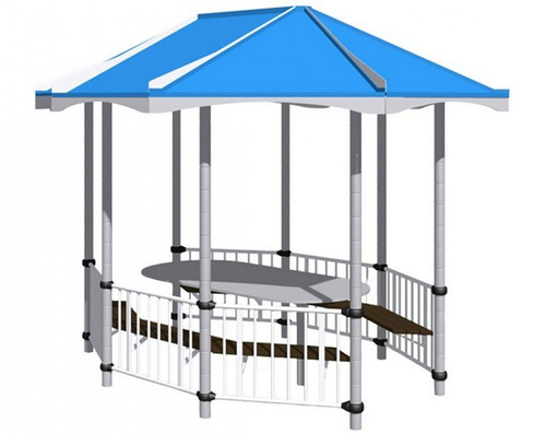 Беседка со столом и сиденьями