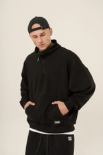Толстовка KUL'TURA "HALF ZIP" Черный