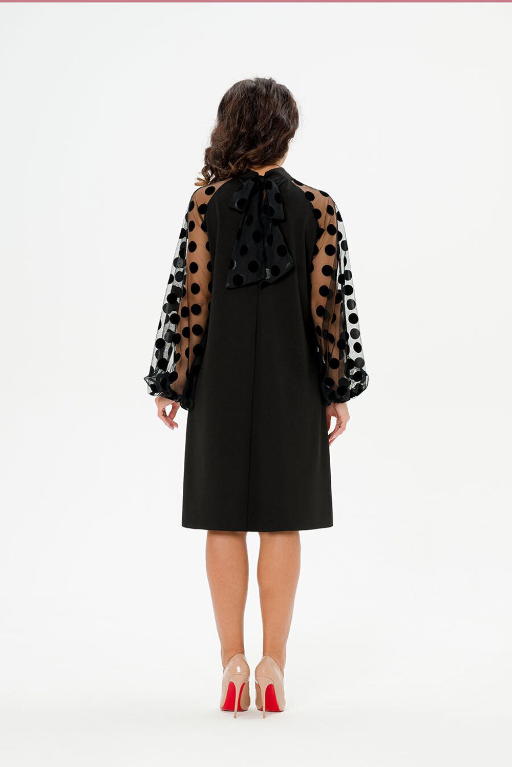 Платье Далида (46-56) Serenada черный(круги) (Акция)