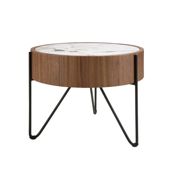Журнальный столик Angel Cerda 2139 из ореха и керамики