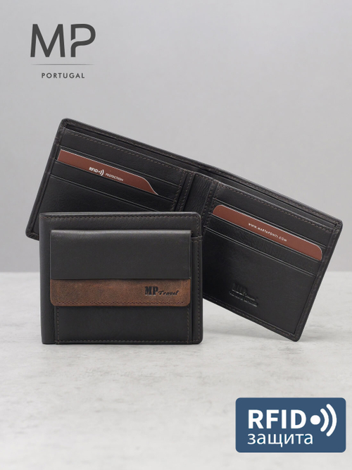 B123173R Castanho - Портмоне с RFID MP