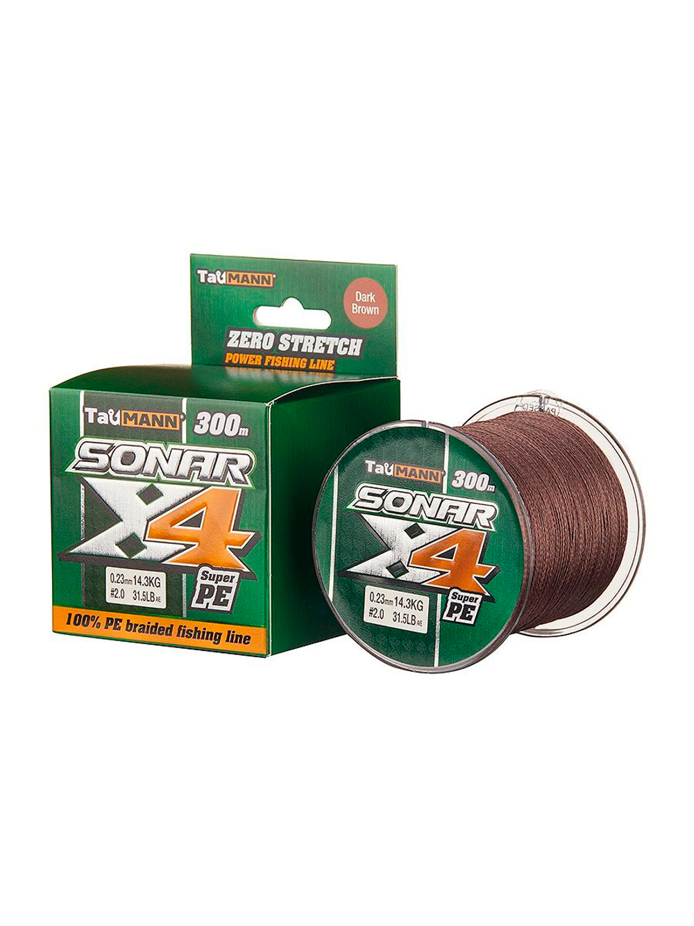 Плетеный шнур для рыбалки TauMANN Sonar PE X4 150m #1.2 (0.18mm) Yellow