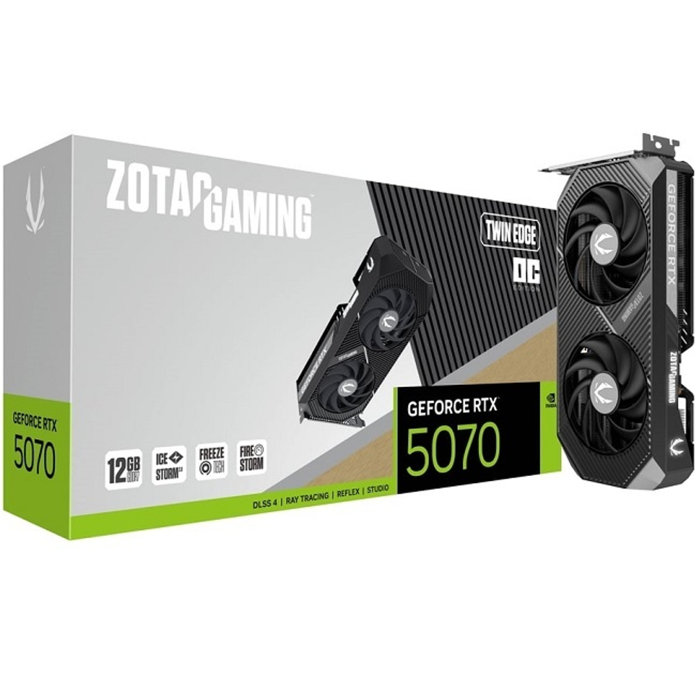 Видеокарта Zotac GeForce RTX 5070 TWIN EDGE OC 12GB (ZT-B50700H-10P)