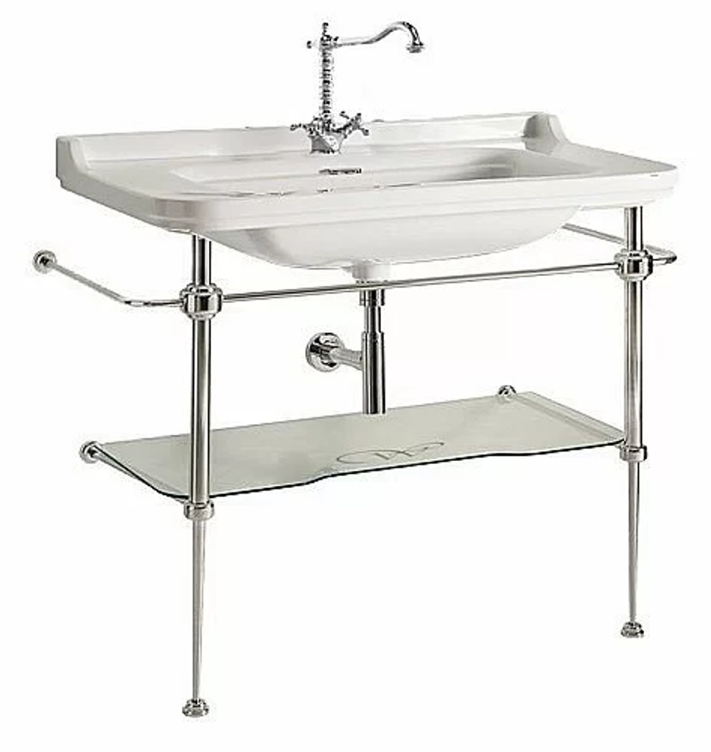 Консоль с раковиной Kerasan Waldorf 9203K 120 хром с 1 отверстием