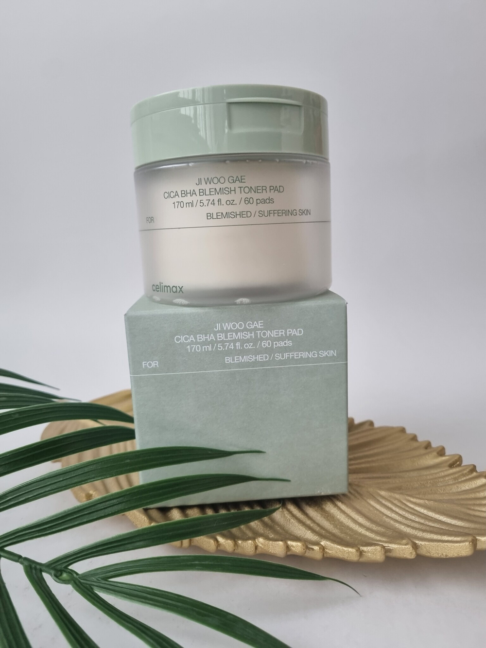 Пэды для лица успокаивающие с центеллой азиатской celimax Ji Woo Gae Cica BHA Blemish Toner Pad,60шт