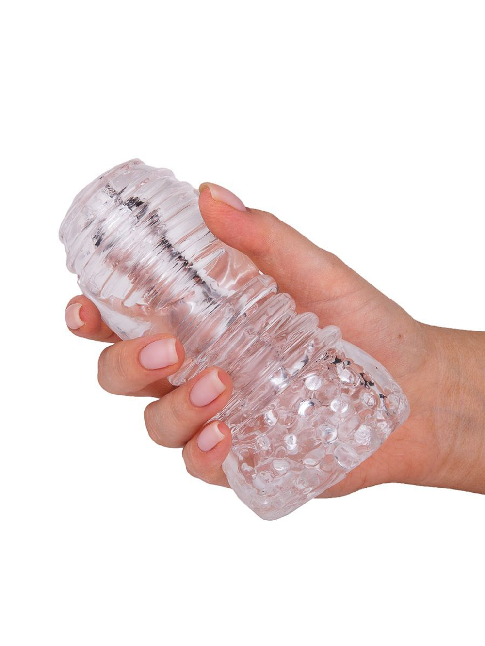 Прозрачный двусторонний мастурбатор STROKER №3 (Цвет: прозрачный)