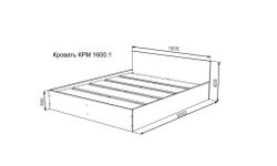 МС Мори Кровать КРМ 1600.1 Графит