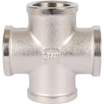 Крестовина STOUT SFT 0031 - 3/4" (для стальных труб, латунь никелированная)