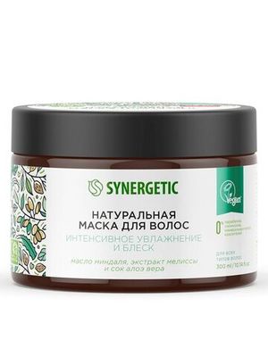 Маска для волос "Интенсивное увлажнение и блеск" Synergetic, 300 мл