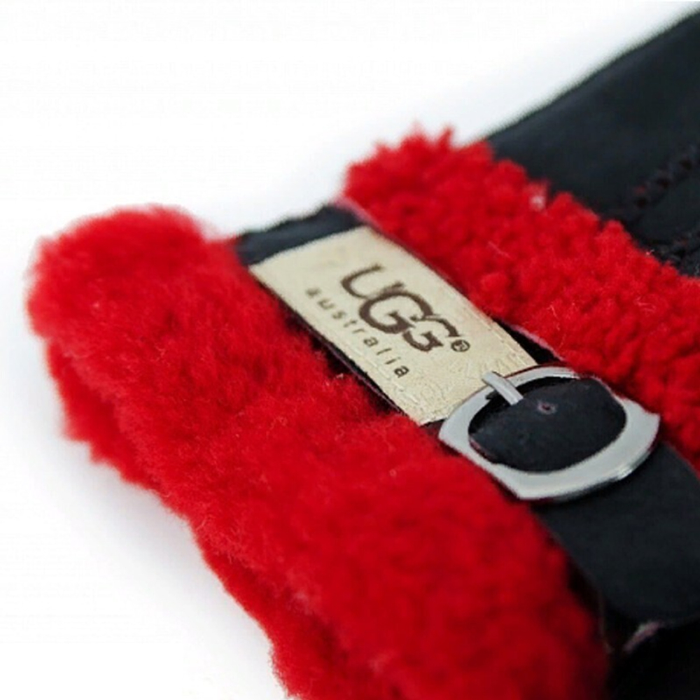 Перчатки UGG Fashion Belt Glove Black Red