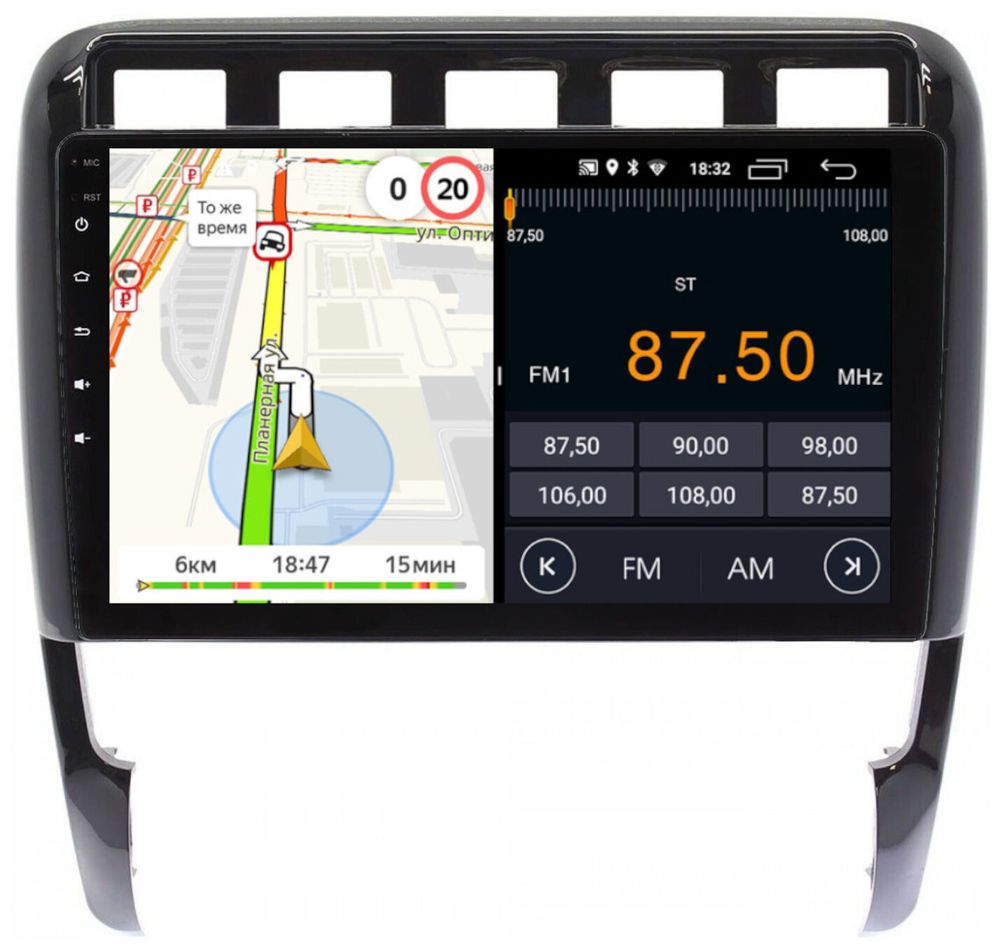 Магнитола для Porsche Cayenne 2002-2010 - Parafar PF954LUX1FHD на Android 13, 8-ядер, 2Гб+32Гб, CarPlay, 4G SIM-слот