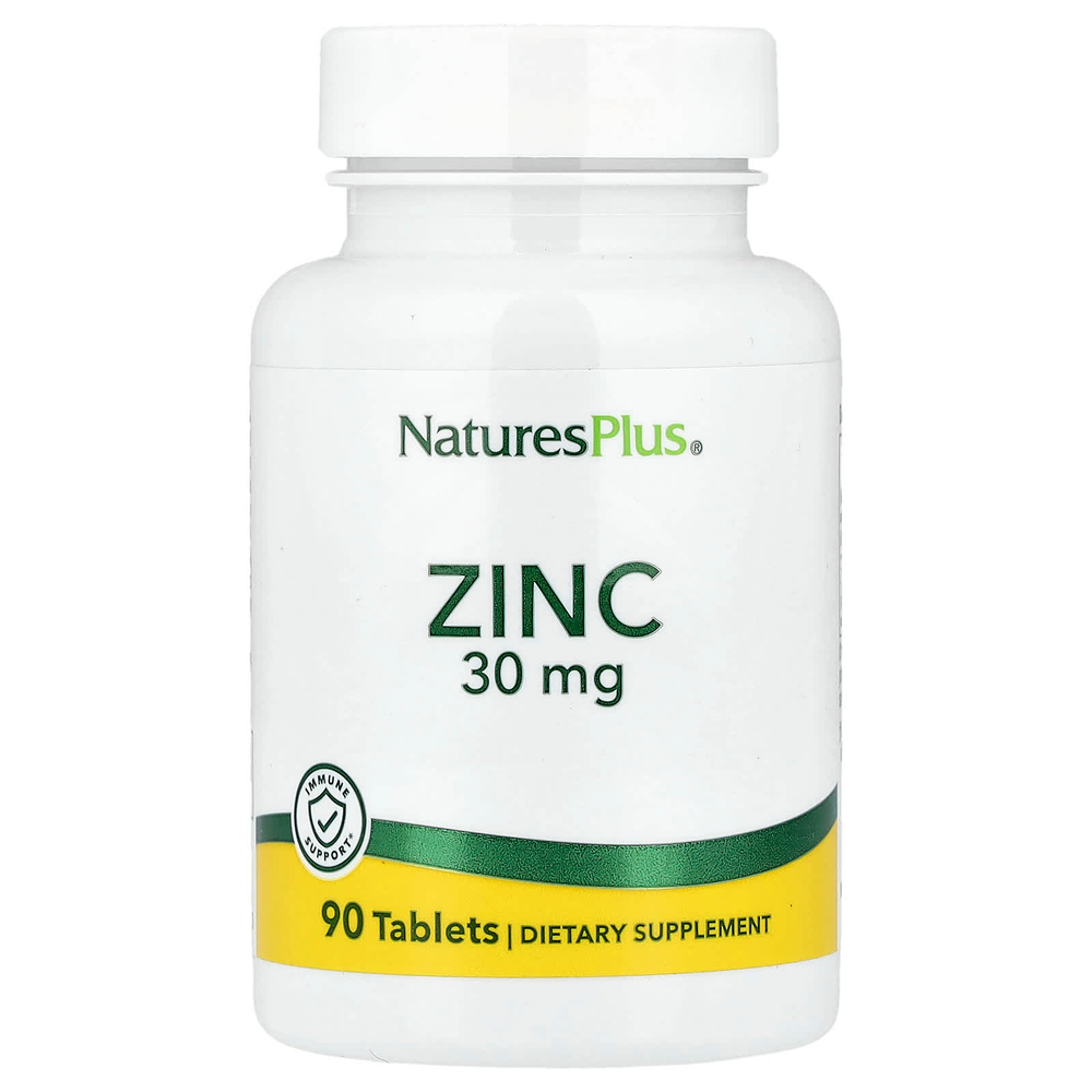 NaturesPlus, Цинк, 30 мг, 90 таблеток