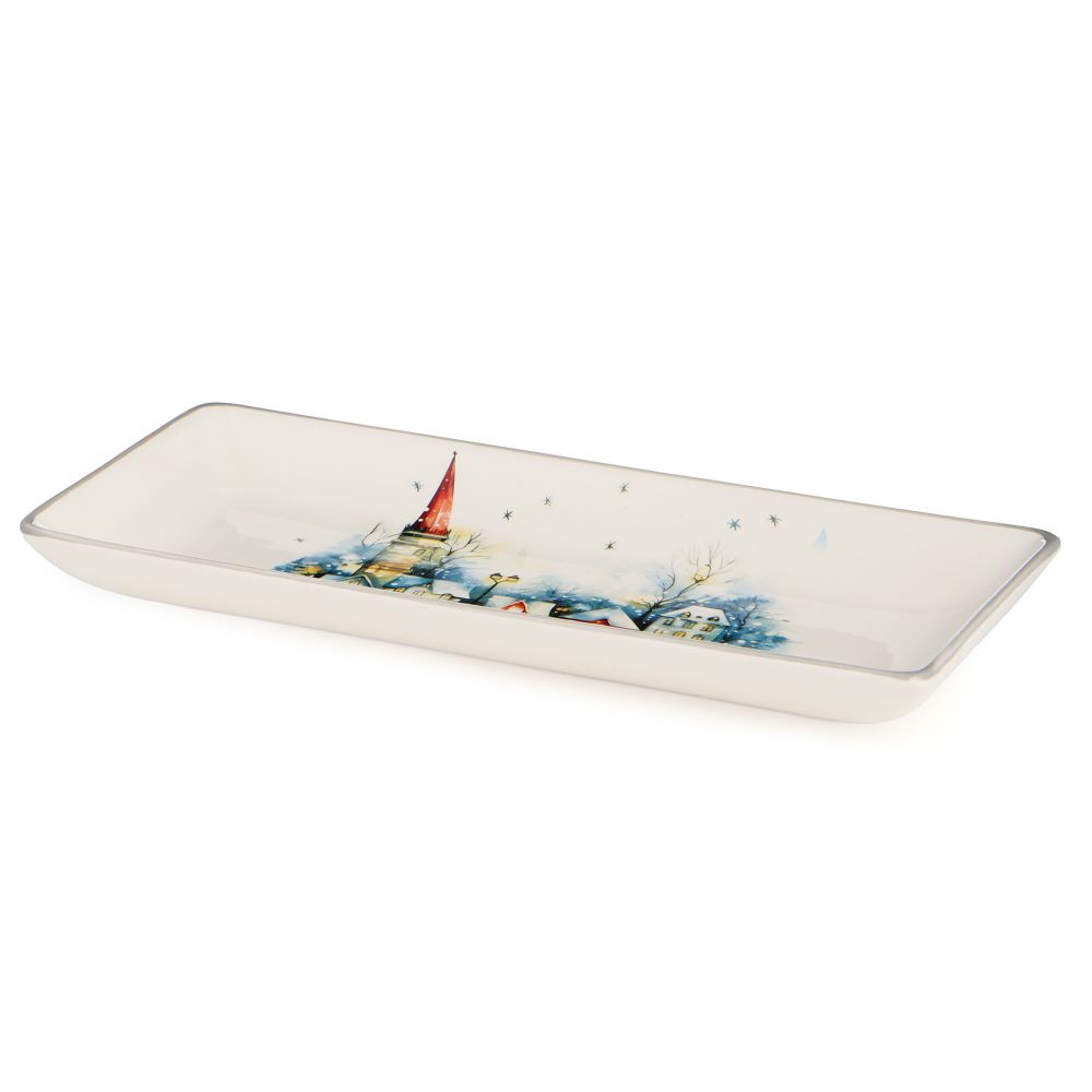 БЛЮДО СЕРВИРОВОЧНОЕ AGNESS "С НОВЫМ ГОДОМ!" 28*12*3 СМ