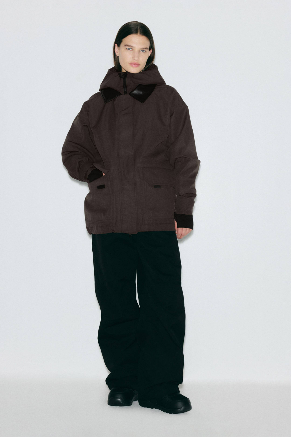 H&M Лыжная куртка с воротником ThermoMove™, темно-коричневый