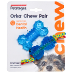 Petstages набор из двух игрушек для собак мелких пород "ОРКА косточка + гантеля" 7 см ультра-мини