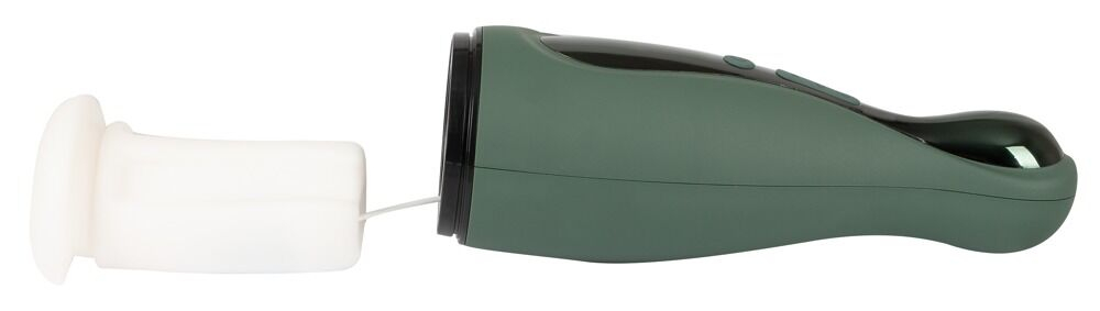 Вибромастурбатор с функцией всасывания Masturbator with 2 Functions (Цвет: белый с зеленым)