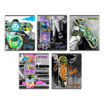 Тетрадь А5 48л. клетка "Яркий скейтборд" в ассорт. (Феникс+)