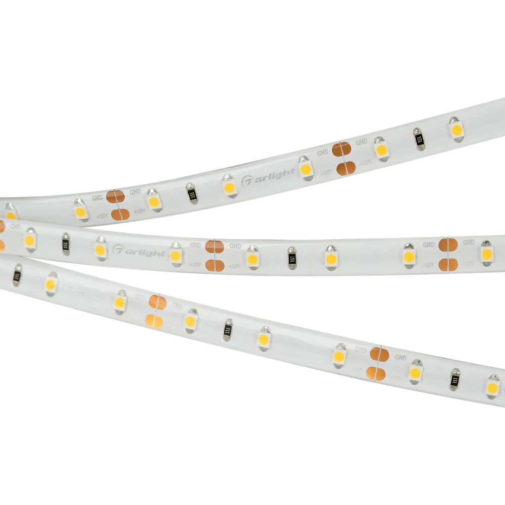 Светодиодная лента герметичная RTW-SE-A60-8mm 12V Warm3000 (4.8 W/m, IP65, 2835, 5m) (Arlight, 4.8 Вт/м, IP65) 014795(2)