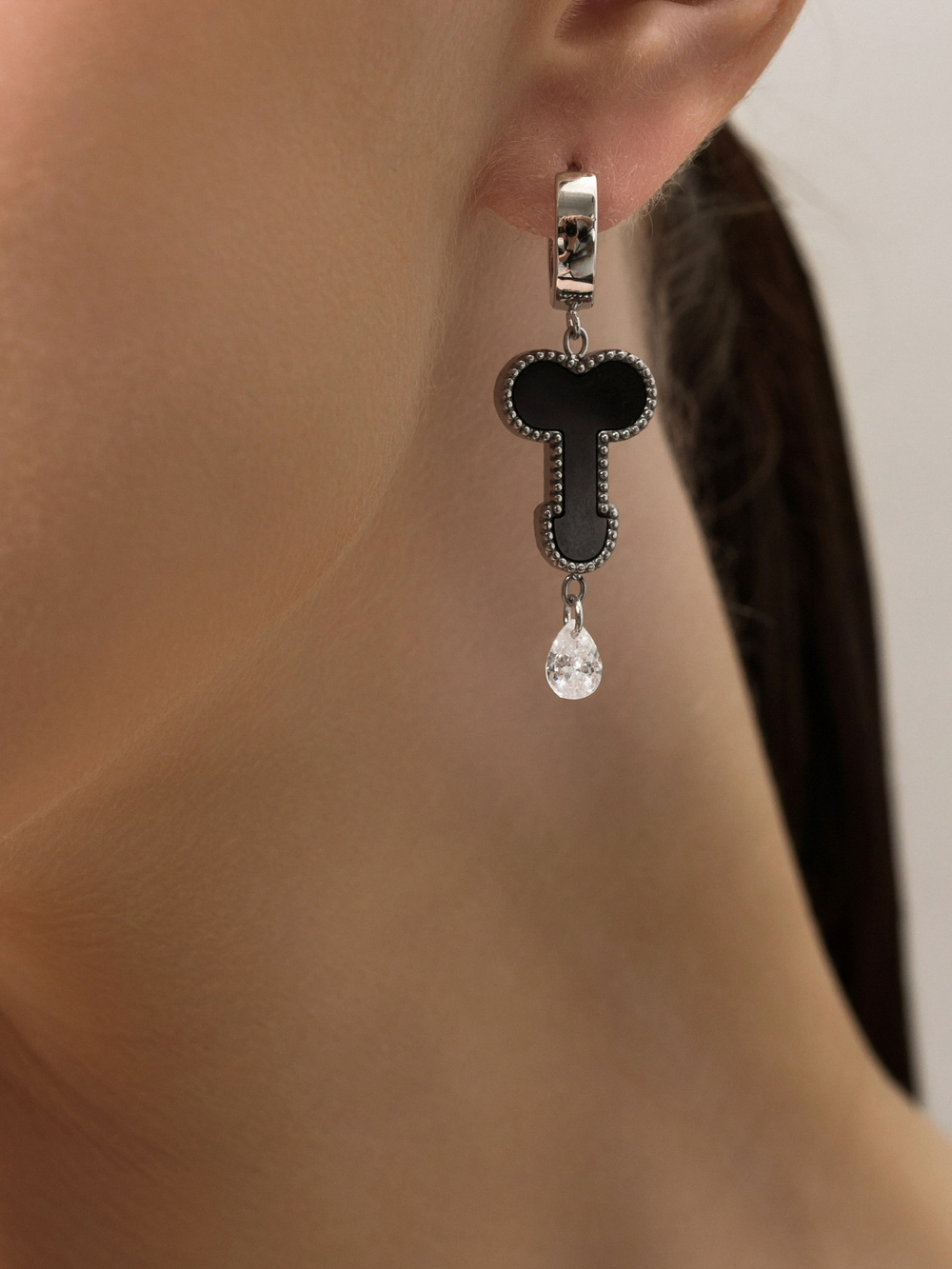 Серьги "Love Or Sex" Black