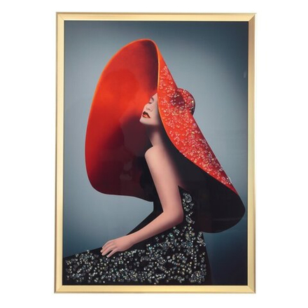 GAEM Панно с кристальным декором "Девушка в красной шляпе", L51 W2,5 H71 см
