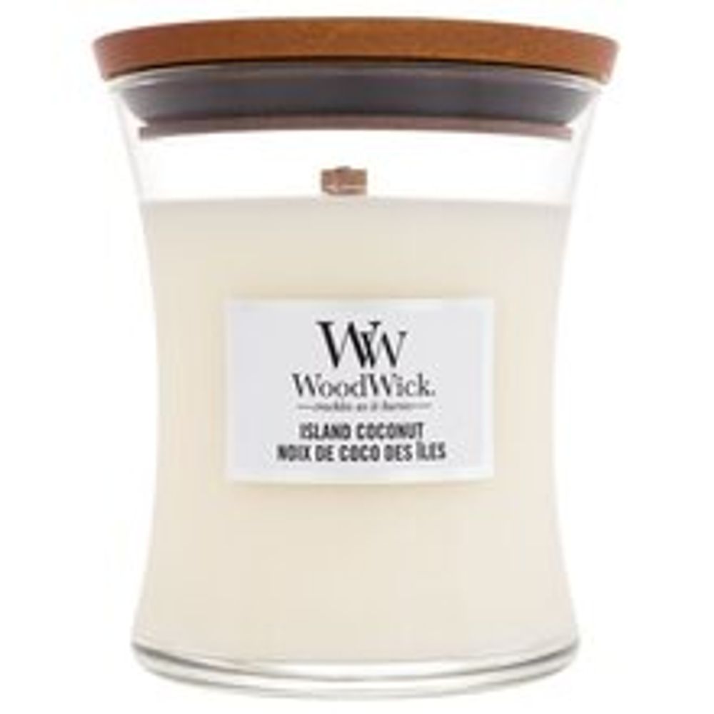 WoodWick Island Coconut Vase (Juicy Coconut) - Scented Candle 609.5g