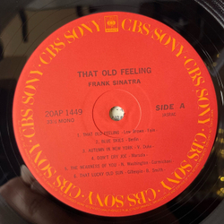 Винтажная виниловая пластинка LP Frank Sinatra That Old Feeling (Япония 1979) (Без Оби)