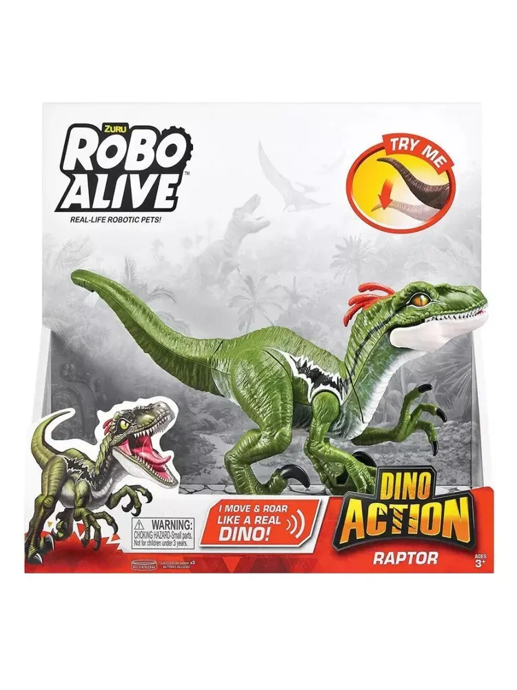 Интерактивная игрушка Зуру Robo Alive Раптор динозавр робот Интерактивная игрушка Зуру Robo Alive Раптор динозавр робот