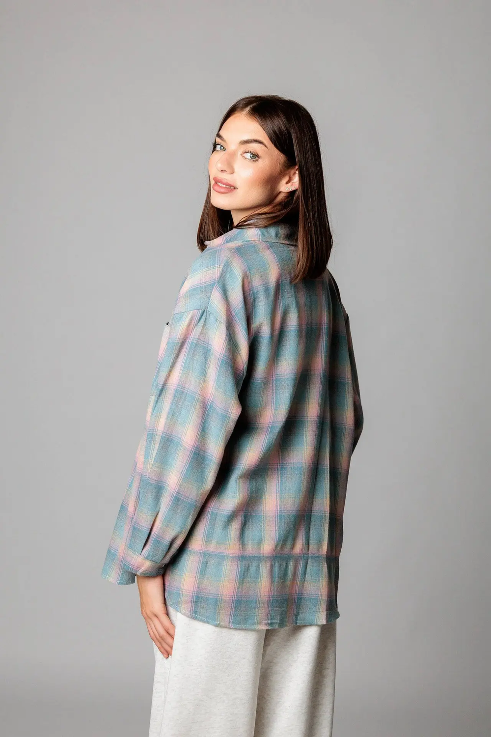 Рубашка женская 1903 серый