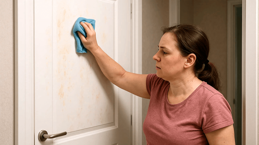 Как отмыть белые межкомнатные двери?