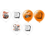 Шар латексный 30см 9 Мая 80лет Победы (Белый, Оранжевый)