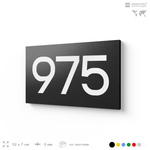 Номер на дверь 975, табличка на дверь для офиса, квартиры, кабинета, аудитории, склада, черная 120х70 мм, Айдентика Технолоджи