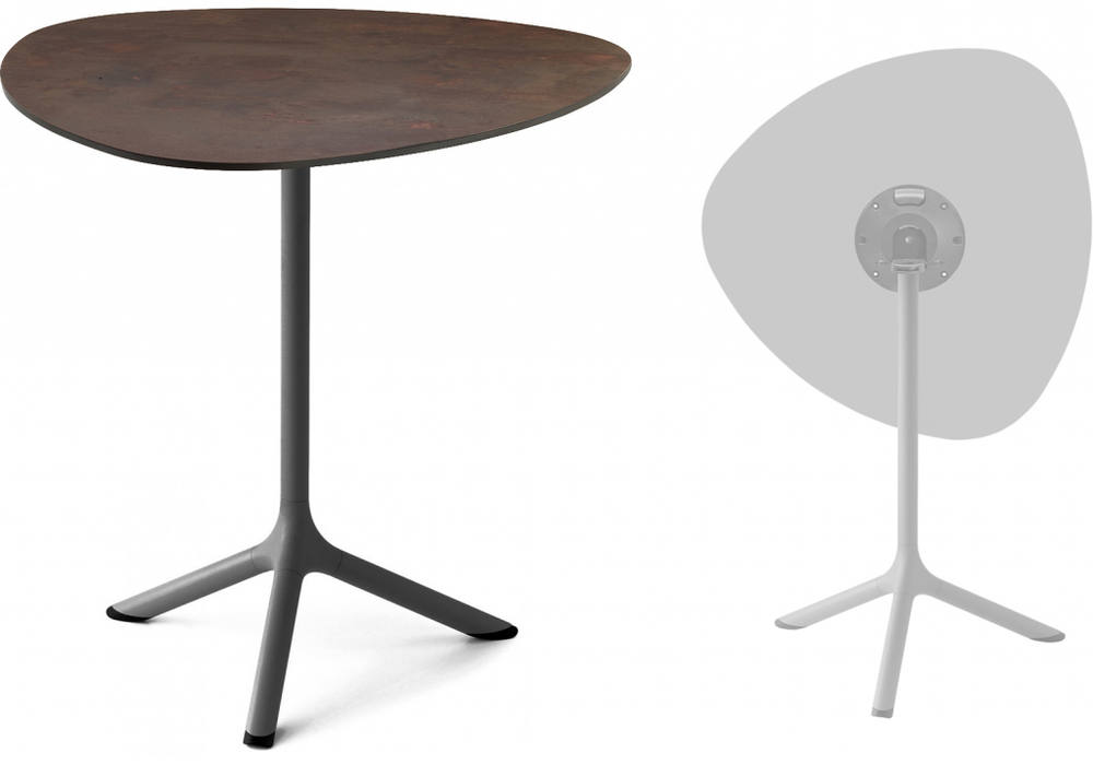 Стол ламинированный обеденный складной Scab Design Tripe Folding, антрацит, кортен