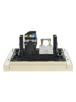 FORTE&PIANO Розетка двойная RJ11+RJ45 кат.5E FP435 ваниль IEK